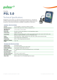 Thumbnail of document Data Sheet - PSL 5.0 Hybrid Pump Station Level Controller